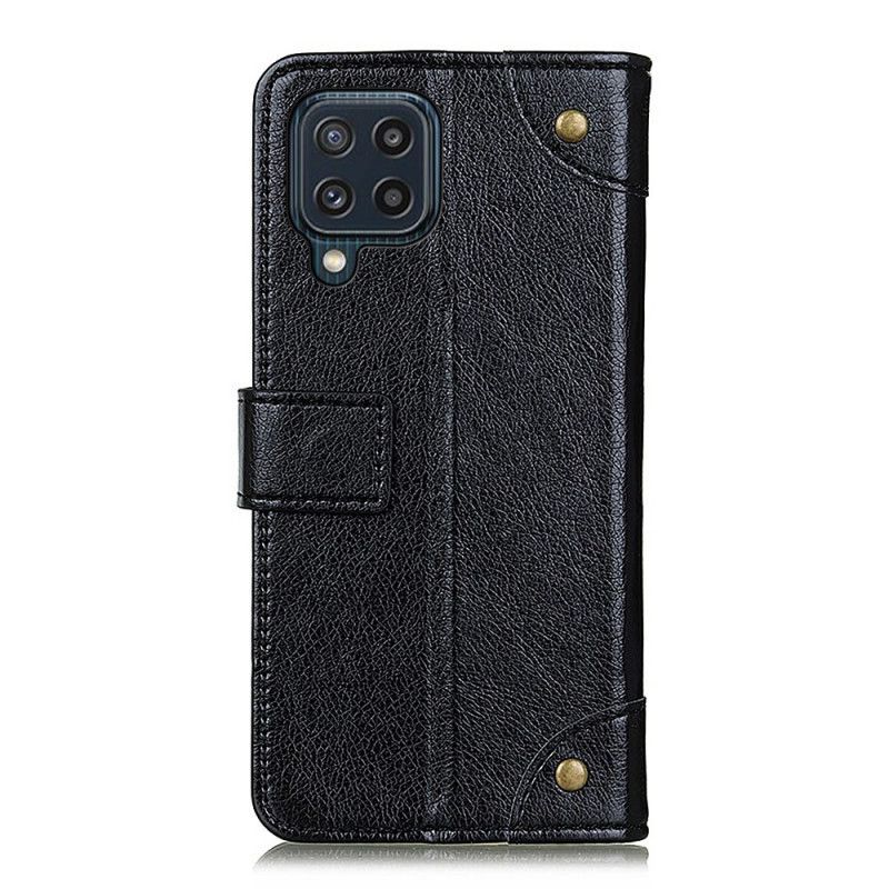 Flip Cover Samsung Galaxy M32 Split Nappa Lædernitter