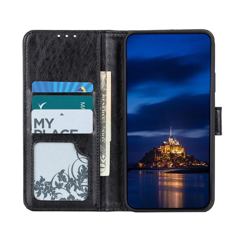 Flip Cover Samsung Galaxy M32 Tekstureret Kunstlæder