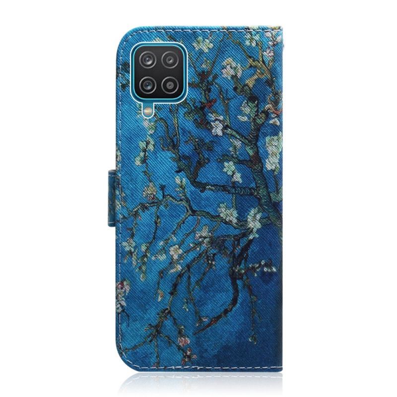 Læder Cover Samsung Galaxy M32 Blomstrende Trægren