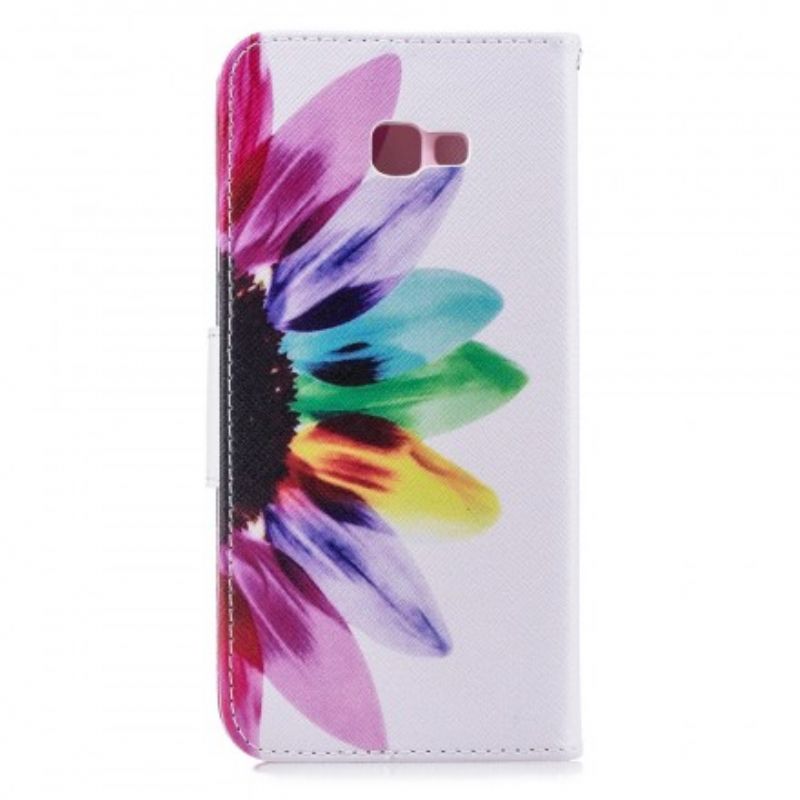 Flip Cover Samsung Galaxy J4 Plus Akvarelblomst