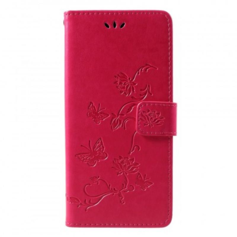 Flip Cover Samsung Galaxy J4 Plus Asiatiske Sommerfugle Og Blomster