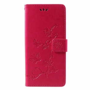 Flip Cover Samsung Galaxy J4 Plus Asiatiske Sommerfugle Og Blomster