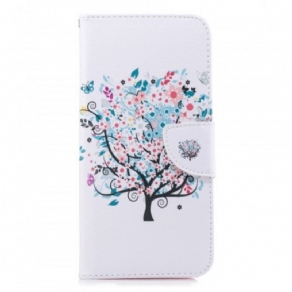 Flip Cover Samsung Galaxy J4 Plus Blomstret Træ