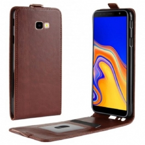 Flip Cover Samsung Galaxy J4 Plus Læder Cover Foldbar Lædereffekt