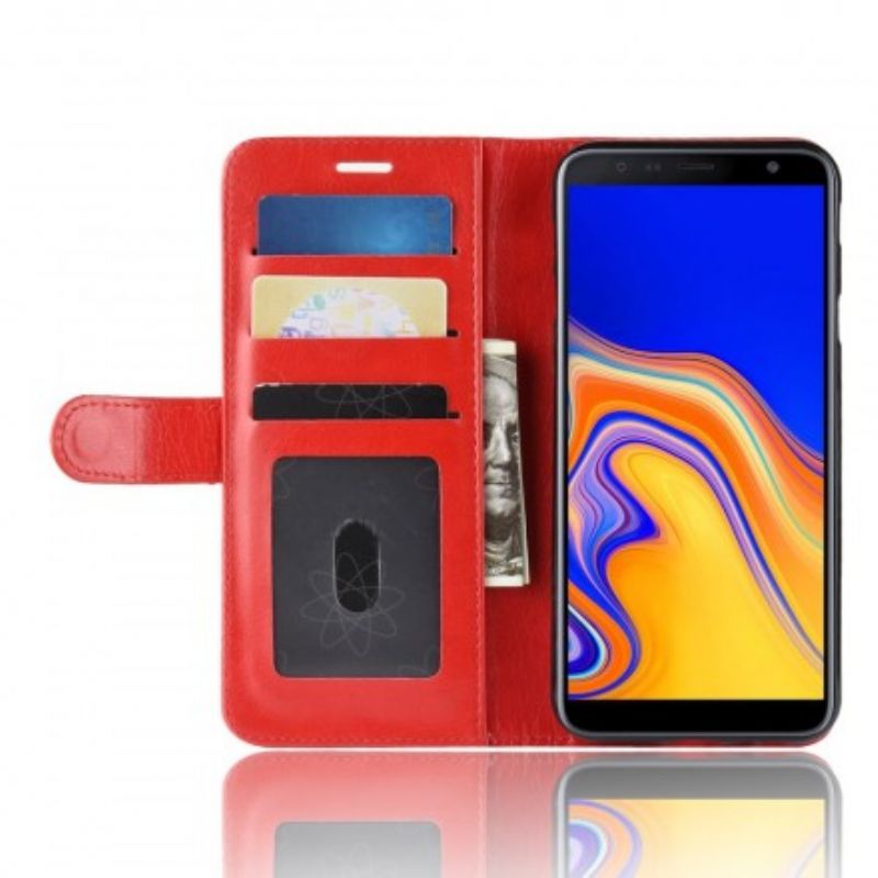 Flip Cover Samsung Galaxy J4 Plus Ultra Imiteret Læder