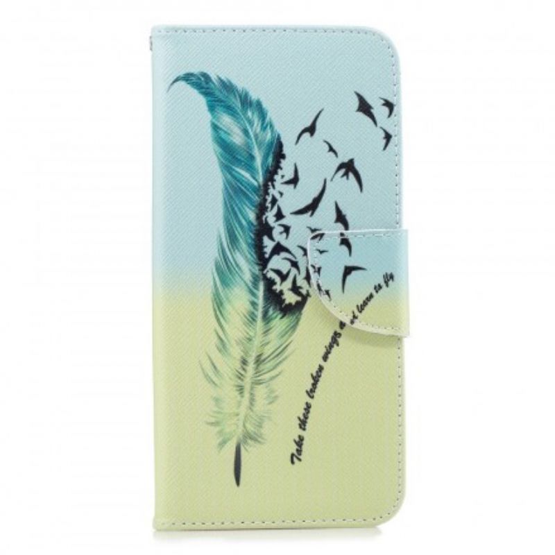 Læder Cover Samsung Galaxy J4 Plus Lær At Flyve