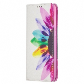 Cover Samsung Galaxy S21 Plus 5G Flip Cover Akvarelblomst