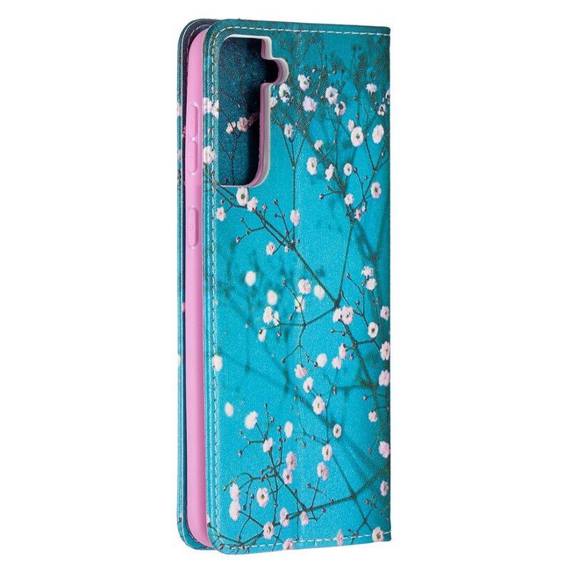 Cover Samsung Galaxy S21 Plus 5G Flip Cover Blomstrende Grene