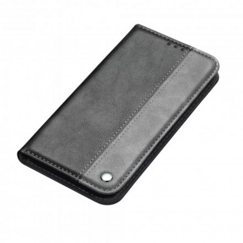 Cover Samsung Galaxy S21 Plus 5G Flip Cover Tofarvet Lædereffekt