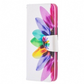 Flip Cover Samsung Galaxy S21 Plus 5G Akvarelblomst