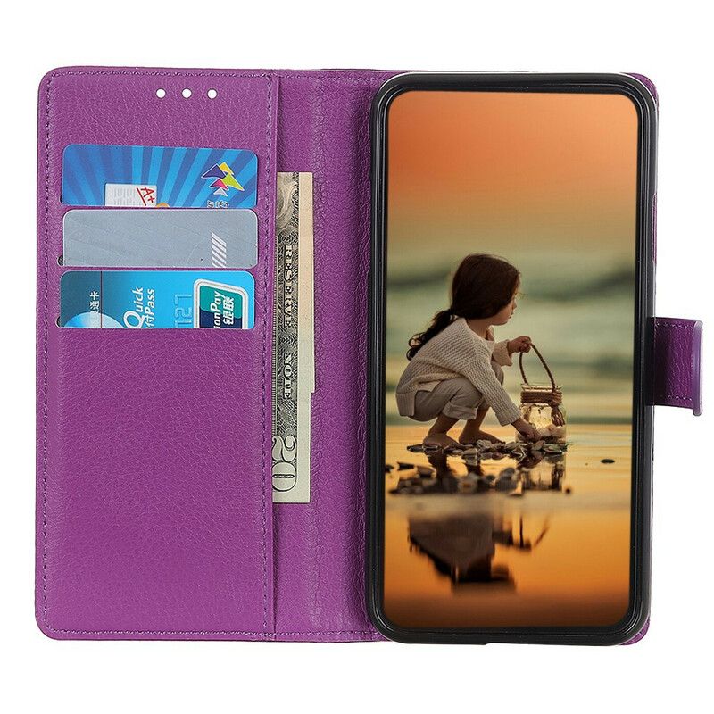 Flip Cover Samsung Galaxy S21 Plus 5G Lichi Tekstur