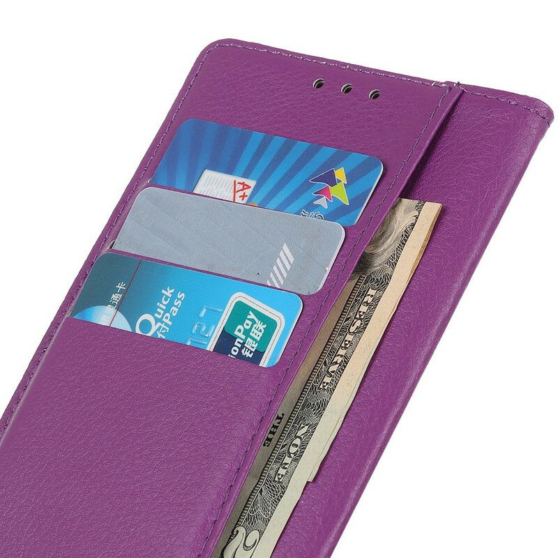 Flip Cover Samsung Galaxy S21 Plus 5G Lichi Tekstur