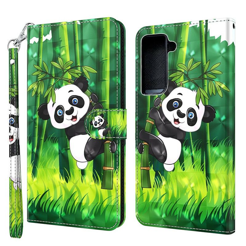 Flip Cover Samsung Galaxy S21 Plus 5G Panda Og Bambus