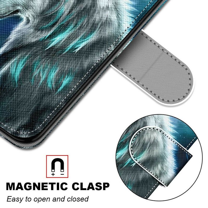 Flip Cover Samsung Galaxy S21 Plus 5G Ulv Under Et Regn Af Stjerner