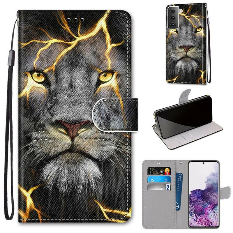 Læder Cover Samsung Galaxy S21 Plus 5G Magisk Feline