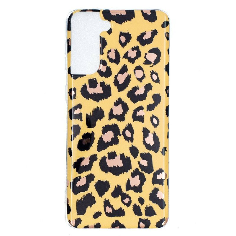 Mobilcover Samsung Galaxy S21 Plus 5G Marmor I Leopardstil