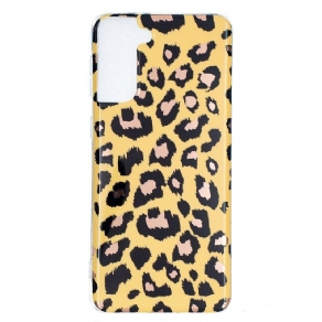 Mobilcover Samsung Galaxy S21 Plus 5G Marmor I Leopardstil