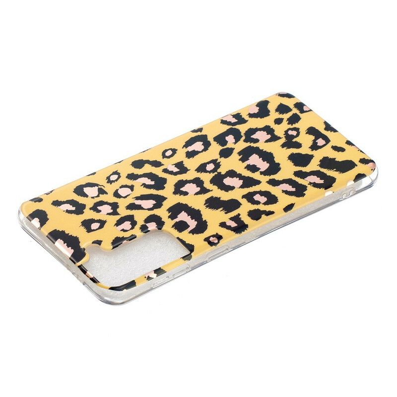 Mobilcover Samsung Galaxy S21 Plus 5G Marmor I Leopardstil