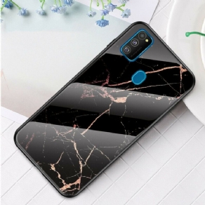 Cover Samsung Galaxy M21 Premium Farve Hærdet Glas