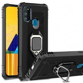 Cover Samsung Galaxy M21 Ring Og Kulfiber