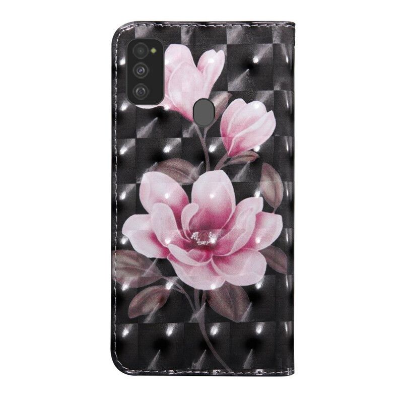 Flip Cover Samsung Galaxy M21 Blomsterblomster