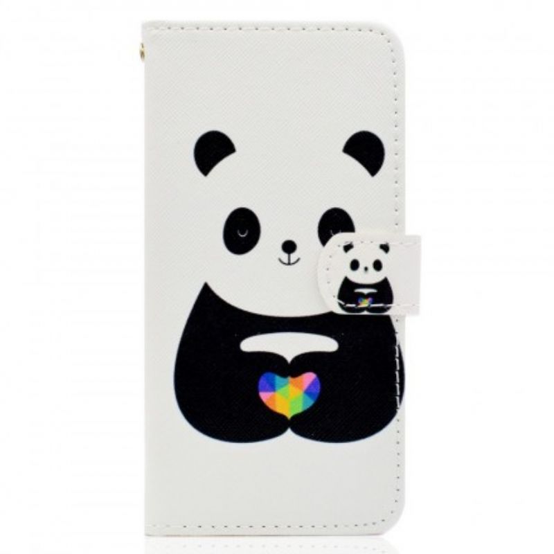 Flip Cover Huawei Y5 2018 Panda Kærlighed