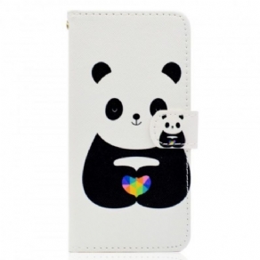 Flip Cover Huawei Y5 2018 Panda Kærlighed