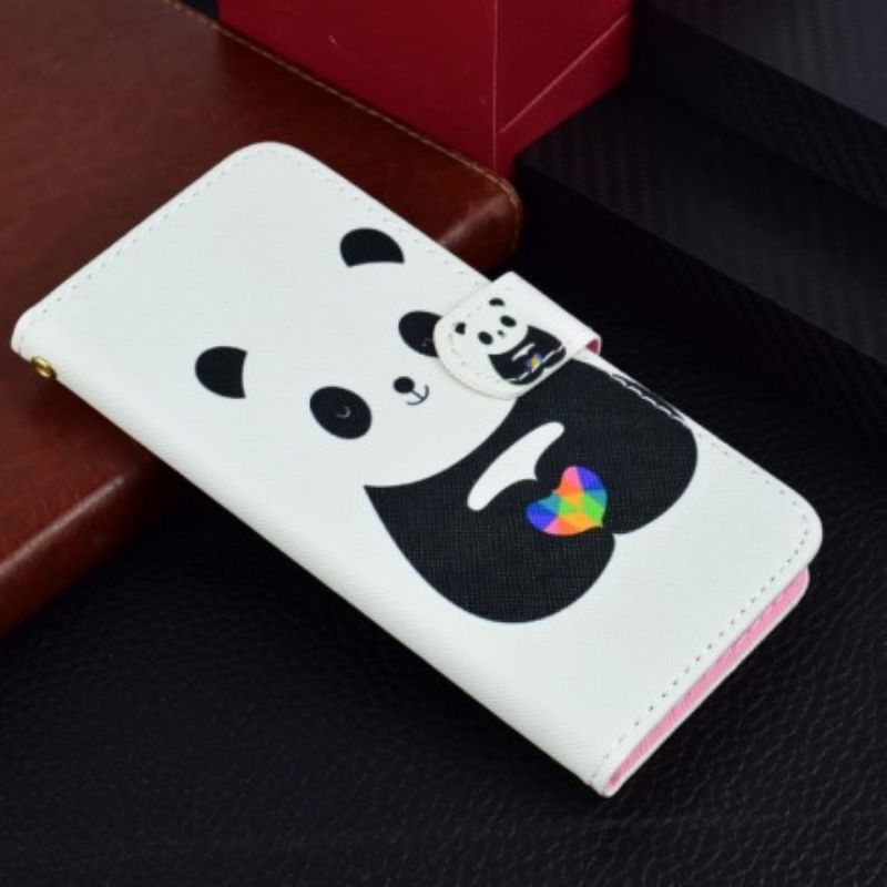 Flip Cover Huawei Y5 2018 Panda Kærlighed