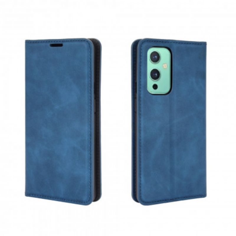 Cover OnePlus 9 Flip Cover Silkeblødt Lædereffekt