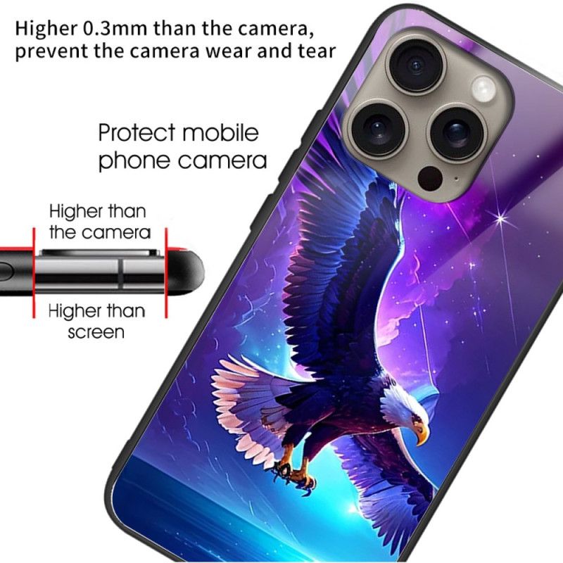 Cover iPhone 16 Pro Flying Eagle Hærdet Glas