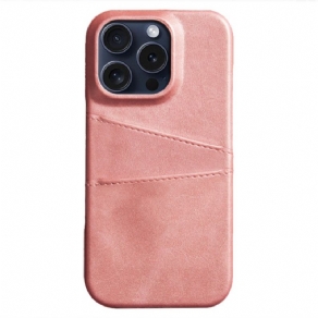 Cover iPhone 16 Pro Telefon Etui Dobbelt Kortholder