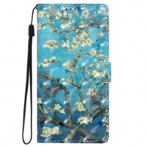 Flip Cover iPhone 16 Pro Blomsterkunst Med Rem