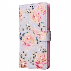 Flip Cover iPhone 16 Pro Floral Rfid Blocker Wallet