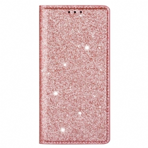 Læder Cover iPhone 16 Pro Glitter