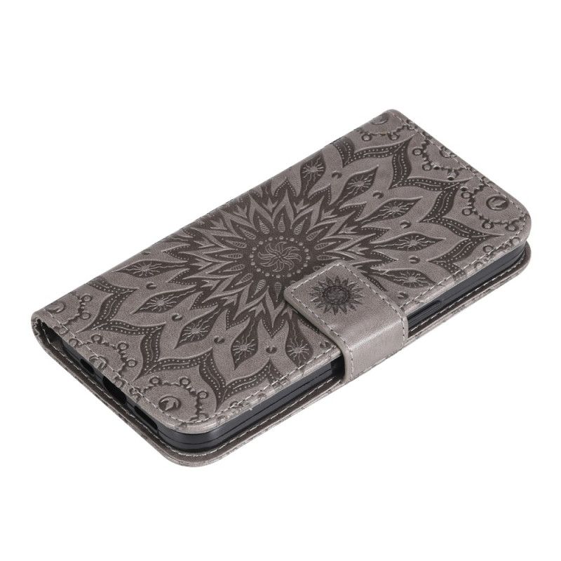 Læder Cover iPhone 16 Pro Telefon Etui Mandala Med Snor