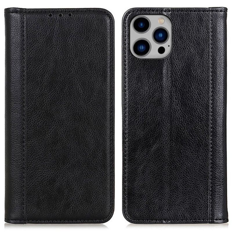 Læder Cover iPhone 16 Pro Telefon Etui Split Læder Vintage Design