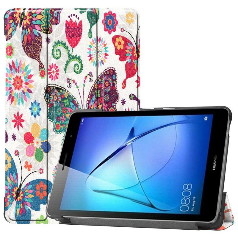 Cover Huawei MatePad T 8 Retro Sommerfugle Og Blomster