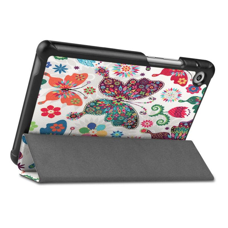 Cover Huawei MatePad T 8 Retro Sommerfugle Og Blomster