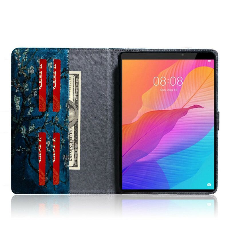 Læder Cover Huawei MatePad T 8 Blomstrende Grene