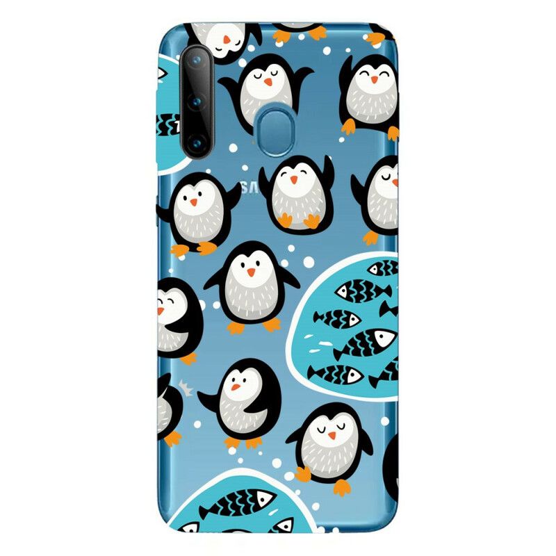 Cover Samsung Galaxy M11 Pingviner Og Fisk