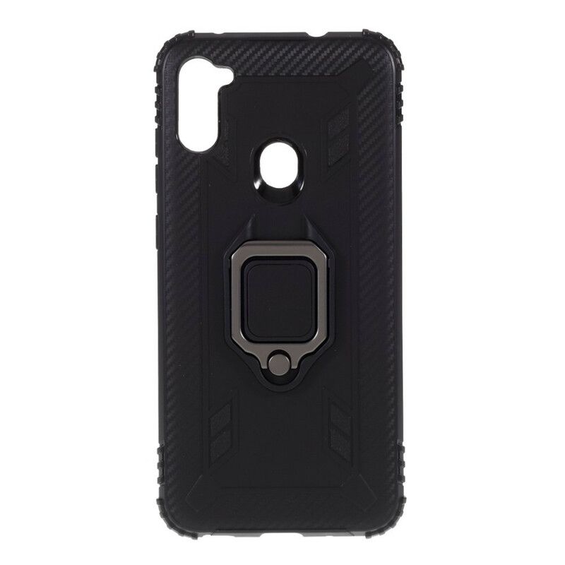 Cover Samsung Galaxy M11 Ring Og Kulfiber