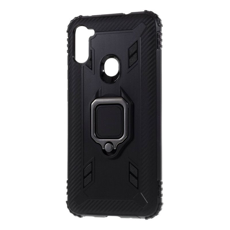 Cover Samsung Galaxy M11 Ring Og Kulfiber