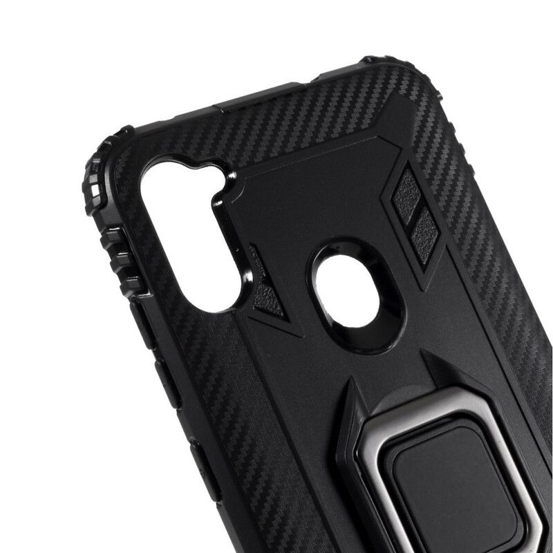 Cover Samsung Galaxy M11 Ring Og Kulfiber