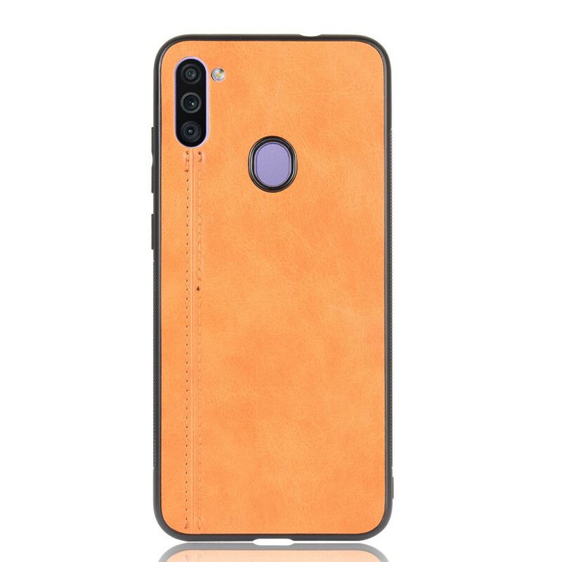 Cover Samsung Galaxy M11 Søm Lædereffekt