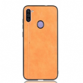 Cover Samsung Galaxy M11 Søm Lædereffekt