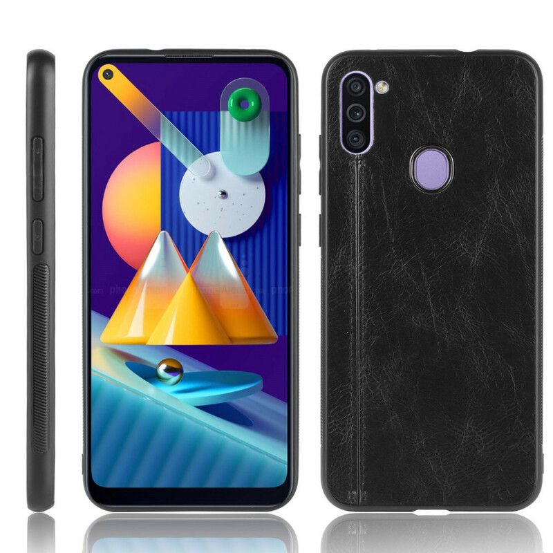 Cover Samsung Galaxy M11 Søm Lædereffekt