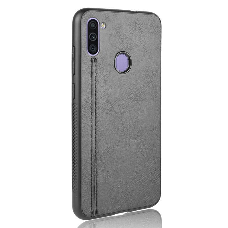 Cover Samsung Galaxy M11 Søm Lædereffekt