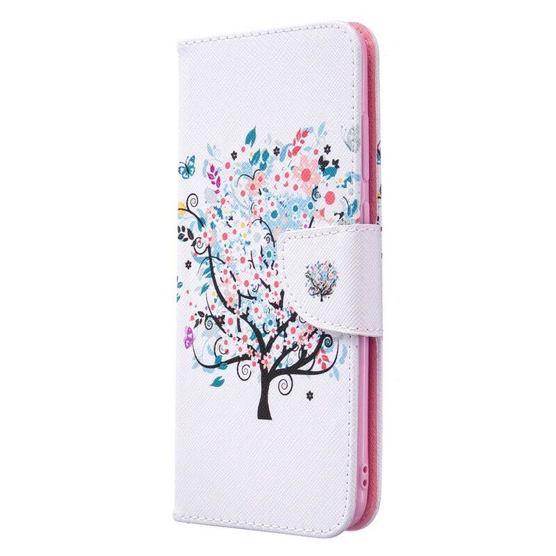 Flip Cover Samsung Galaxy M11 Blomstret Træ