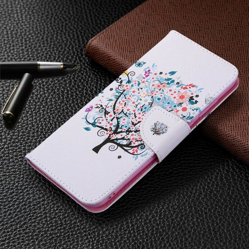 Flip Cover Samsung Galaxy M11 Blomstret Træ