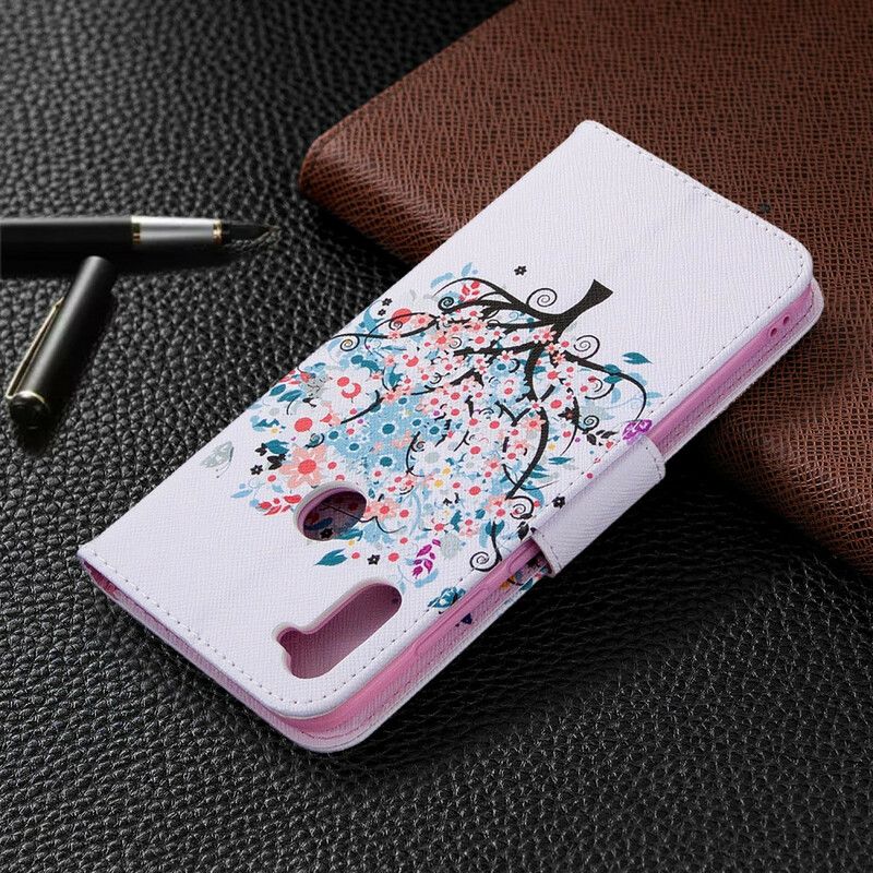 Flip Cover Samsung Galaxy M11 Blomstret Træ